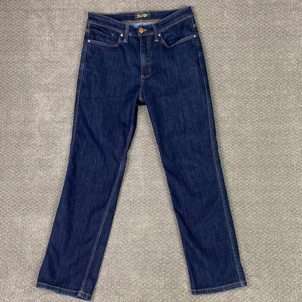 DU/ER L2X Athletic Straight Jeans Men's 32 x 29 Blue DUER